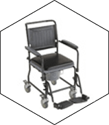 chaise percée à roulettes
